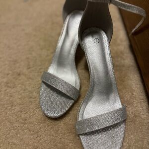 Elegant Silver Women's Heels